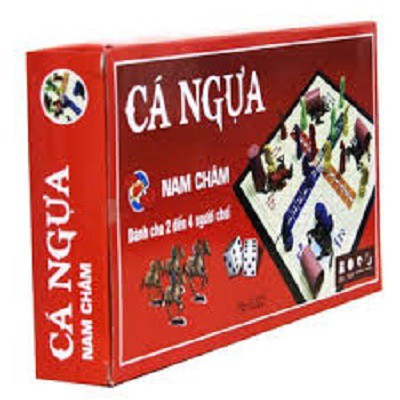 Trò chơi cờ cá ngựa nam châm loại to kích thước 36x36 cm dành cho bé trai và gái trên 3 tuổi, bám dính bàn cực tốt