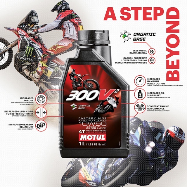 Nhớt Motul 300v V2 10w50 nhập pháp , kèm lọc nhớt chính hãng