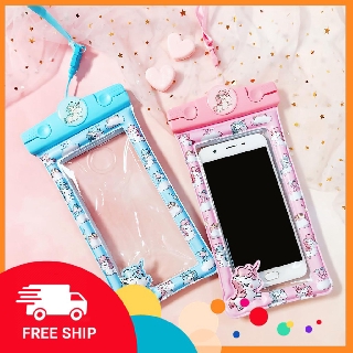 [Hàng Loại 1] Túi Đựng Điện Thoại Chống Nước Đi Bơi, Có Phao Nổi Khóa Zip Siêu Bền Hình Cute ( Giao Màu Ngẫu Nhiên )