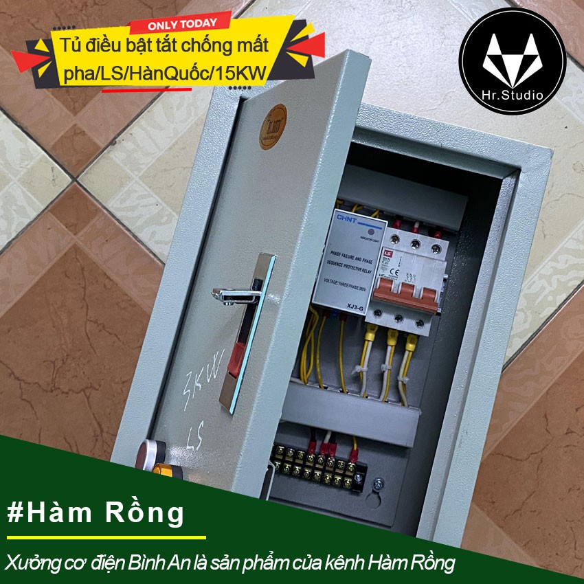 Tủ bảo vệ 15KW cho động cơ điện 3 pha chống mất pha, quá dòng và quá tải thiết bị LS Hàn Quốc chính hãng