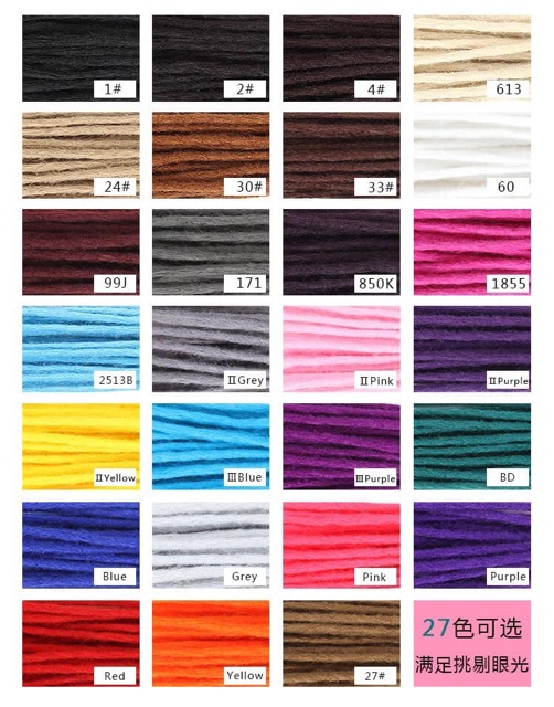 Sợi dreadlock đủ cỡ