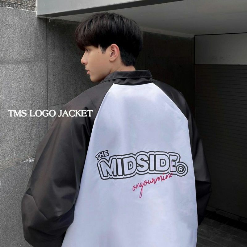 Áo Khoác Dù TMS LOGO MIDSIDE Nam Nữ Ulzzang Unisex Form Rộng Bomber 7zia Jacket ---fashion.best