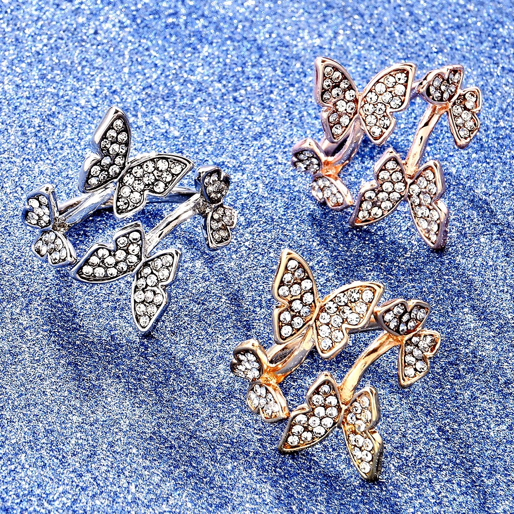 Nhẫn Thiết Kế Hình Bướm Có Thể Điều Chỉnh Kích Cỡ Tiện Dụng