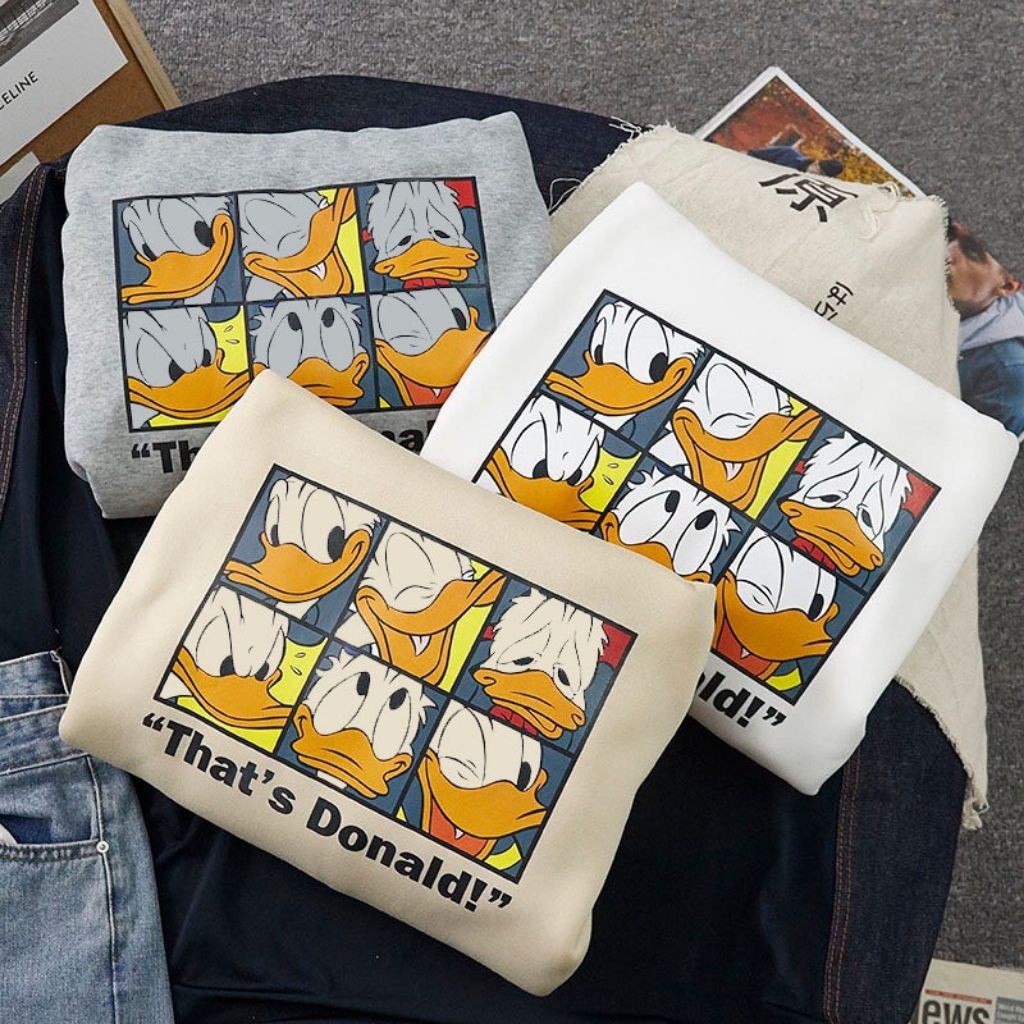 ÁO KHOÁC HOODIE NỈ UNISEX FORM RỘNG NAM NỮ IN VỊT CỰC ĐẸP