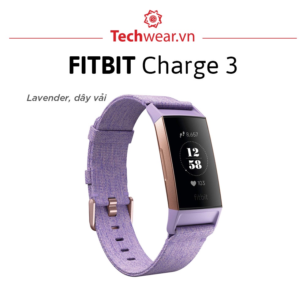 Vòng theo dõi sức khỏe Fitbit Charge 3 - Bảo hành 12 tháng