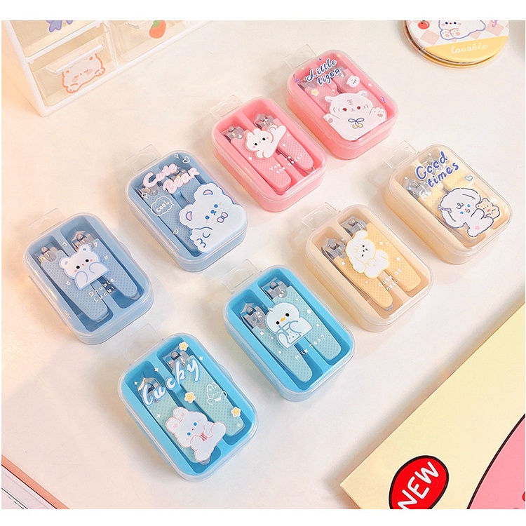 Bộ Bấm Móng Tay Dễ Thương Họa Tiết Gấu Thỏ