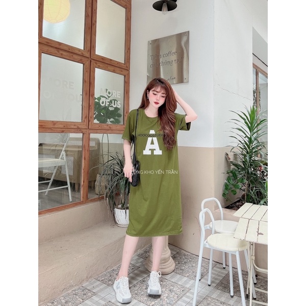 Váy Suông In Chữ A Dáng Dài From Rộng Tới 75kg