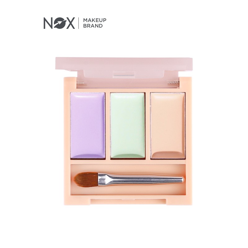 Kem che khuyết điểm NOX 3g dạng lì mịn màng lâu trôi tự nhiên ba màu che phủ toàn diện
