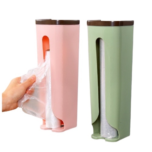 Hộp dán tường đa năng decor sắp xếp túi nilon, túi rác, giấy lau nhà bếp dạng rút dáng dài No.101254