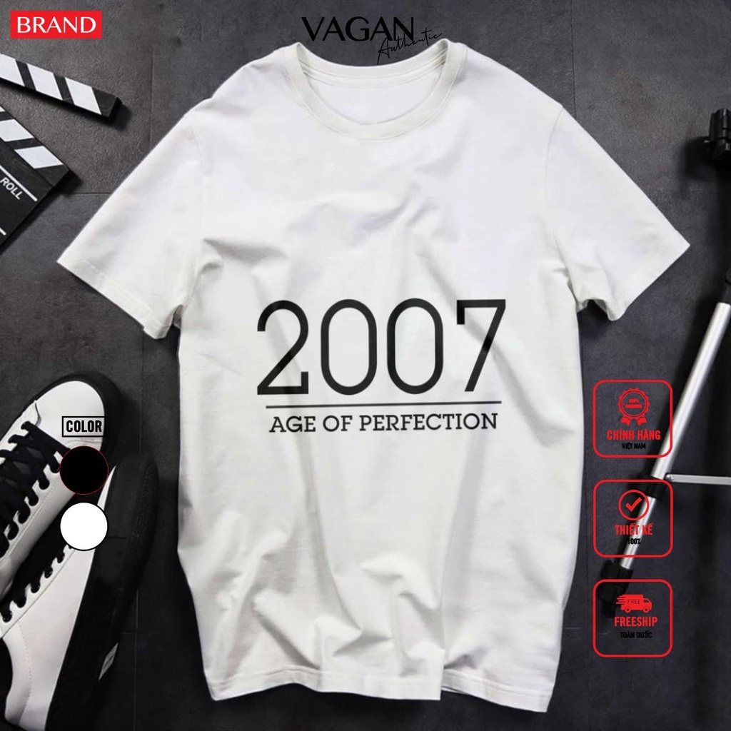 Áo thun in hình năm sinh 1999, 2000, 2001 - 2012 theo yêu cầu chất cotton 100% thoáng mát mã AM69