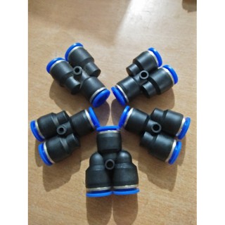 Bộ 5 Chạc chia khí nén đủ cỡ. Khớp chia khí. Đầu chia khí. Đầu nối khí chữ y