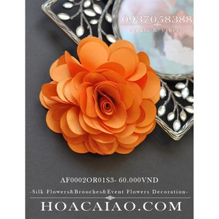 Hoa hồng lụa cài áo AF0002OR01S3