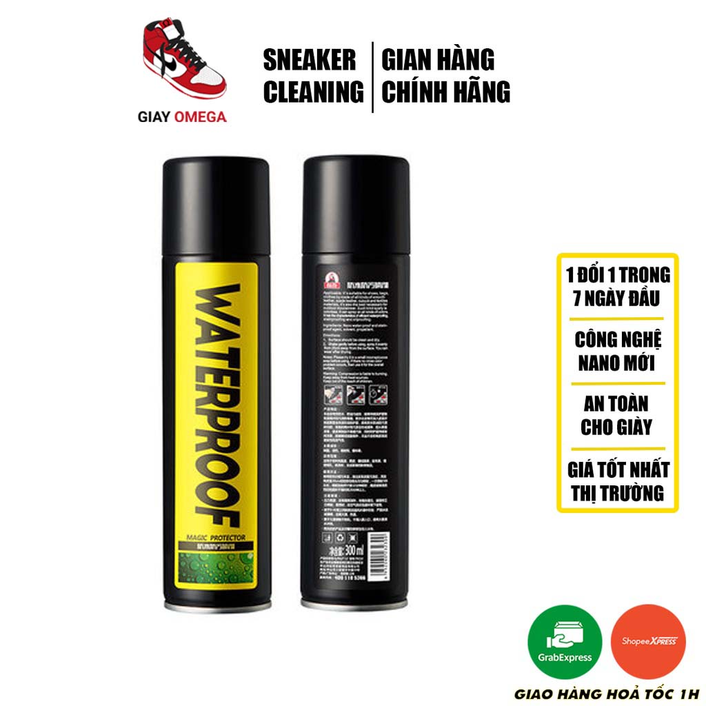 Xịt chống nước cho giày Waterproof nano 300ml chống bụi kháng khuẩn