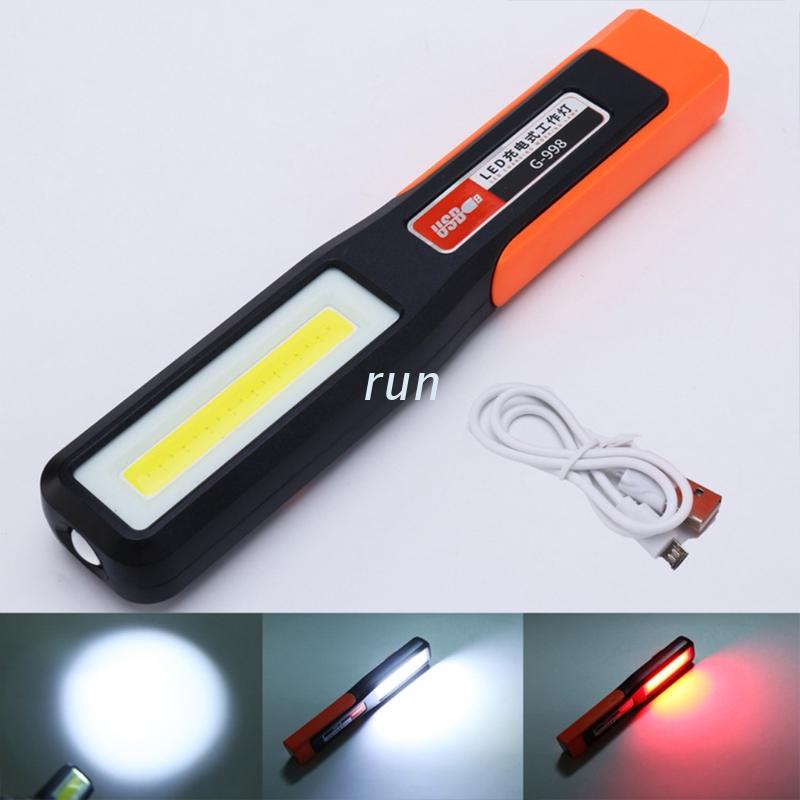 Đèn pin LED COB sạc cổng USB có nam châm dùng sửa chữa xe hơi chất lượng