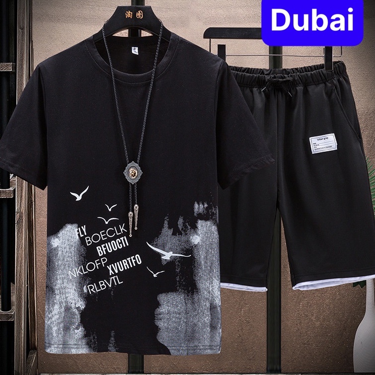 BỘ THỂ THAO NAM BẦY LOANG CHIM, ĐỒ BỘ QUẦN ÁO MÙA HÈ CỘC TAY VẢI ĐẸP CAO CẤP- DUBAI FASHION