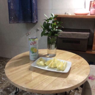 BÀN GỖ CAO SU PHI 70cm
