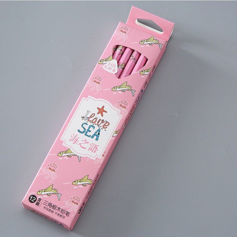 Set 12 Bút Chì Họa Tiết Hoạt Hình Đáng Yêu