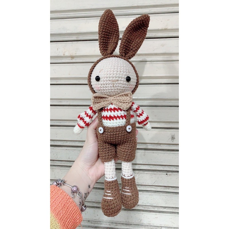 thỏ miti trai áo sọc 40cm