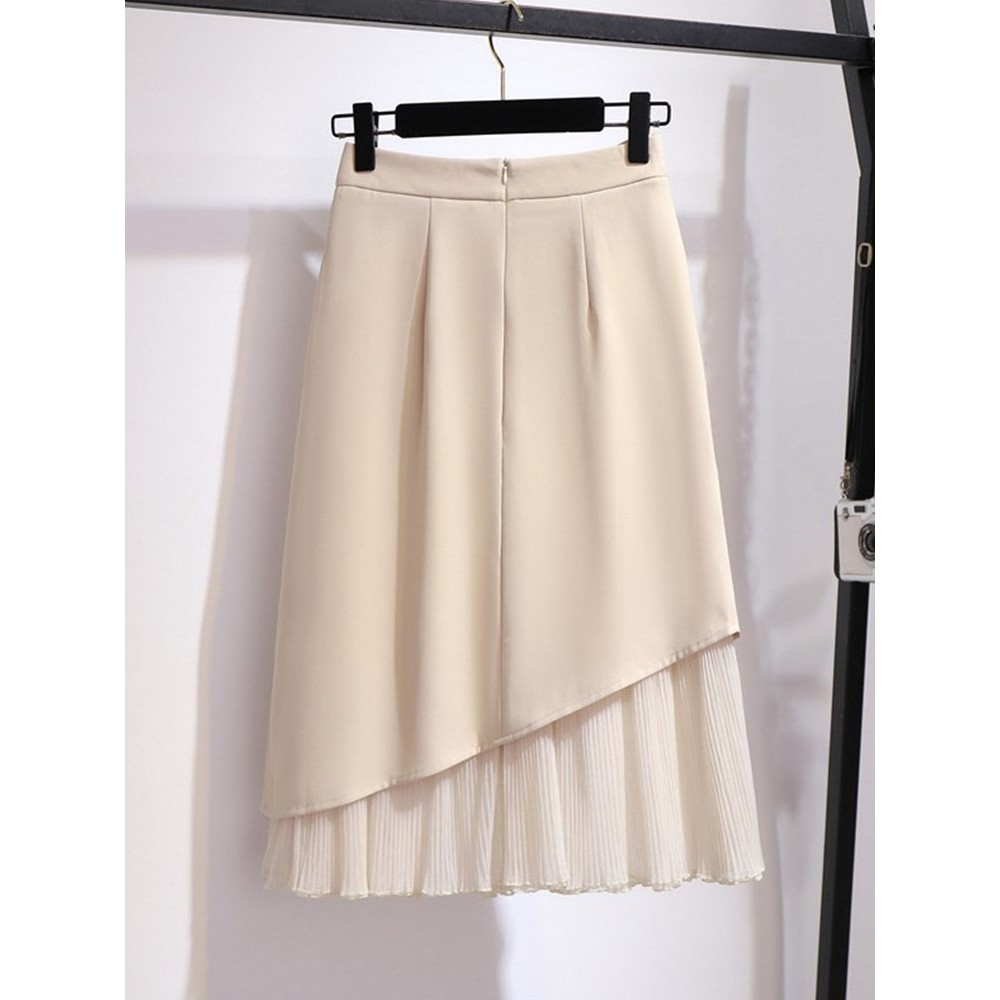 Chân váy dài lụa phối ren mềm mịn capo cấp