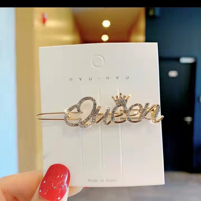 Kẹp tóc chữ đính đá