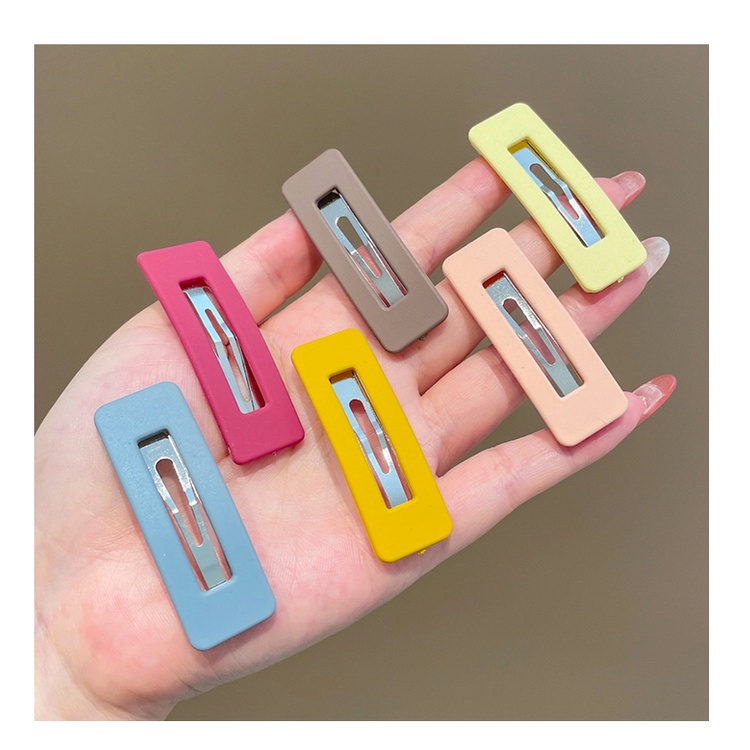 Bộ 3/6 Kẹp Tóc Hình Vuông Nhiều Màu Sắc Phong Cách Hàn Quốc Dễ Thương Dành Cho Nữ