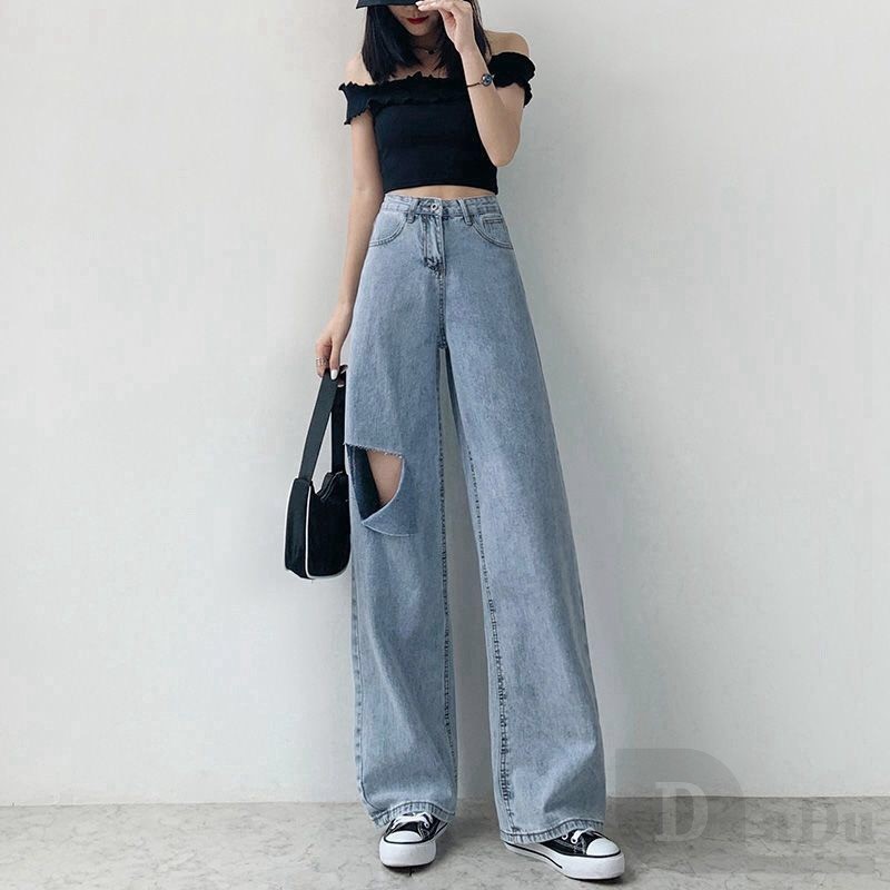 Quần Jeans Nữ Lưng Cao Ống Loe 3 Màu Size S-5Xl