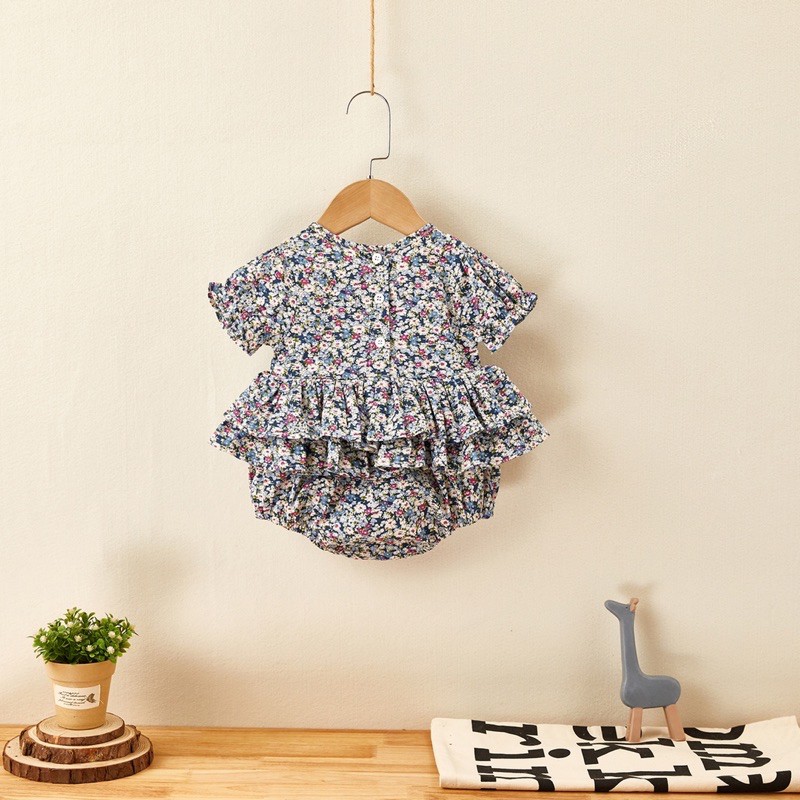 Suit body bé gái hoa nhí