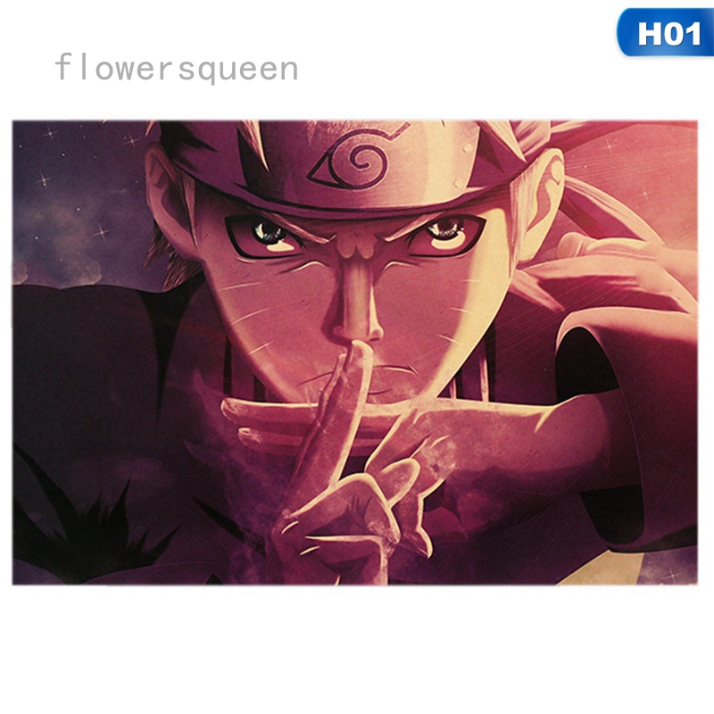 flowersqueen Áp Phích Treo Tường In Hình Nhân Vật Anime Naruto