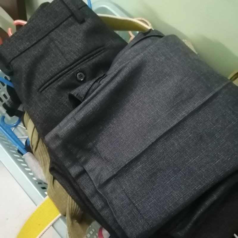 Quần tây nam body phi bóng (xanh đen và đen) size 28
