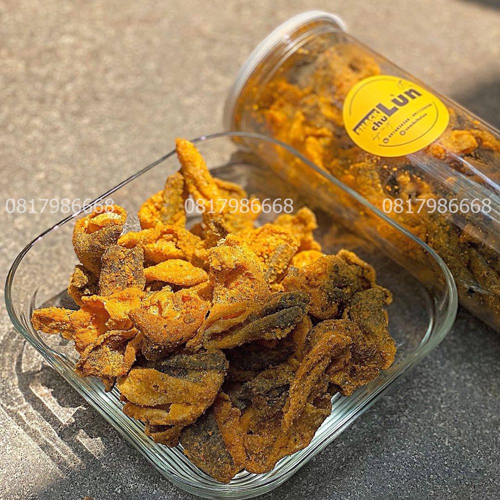 Da Cá Vị Trứng Muối Giòn Tan 250g, Đồ Ăn Vặt Da Cá Lắc Trứng Muối Mường Then