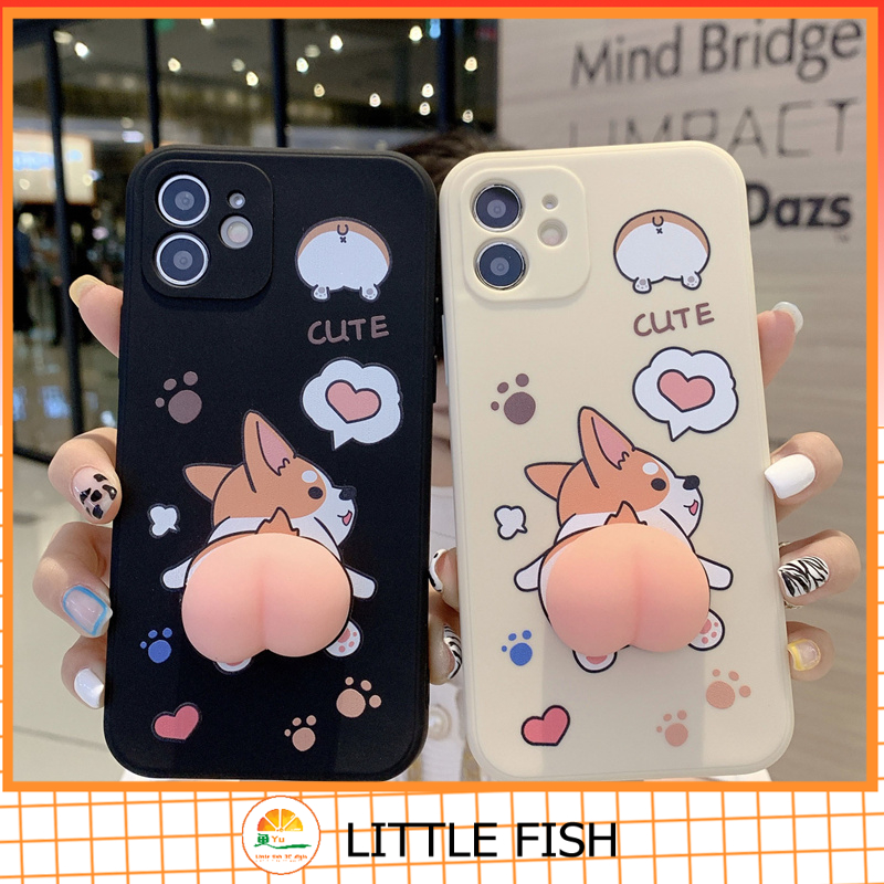 Ốp điện thoại dẻo hình Corgi cho iPhone 12 Pro Max 12mini SE 2020 7plus 8plus xr xs 6plus 11 Pro Max XSMAX
