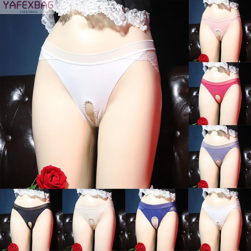 Men Sexy Briefs Briefs Crotchless Elastic Erotica Ice Silk Lingerie No Trace