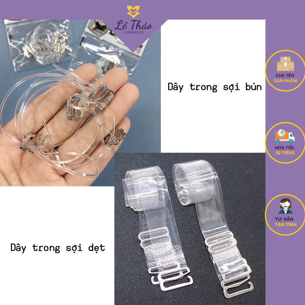 Dây quai trong, dây quai áo ngực thay đổi tiện lợi - Sợi bún và sợi dẹt
