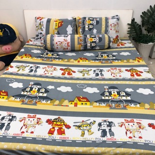  Drap thun Hàn Quốc (bộ: drap, 2 nằm, 1 ôm)