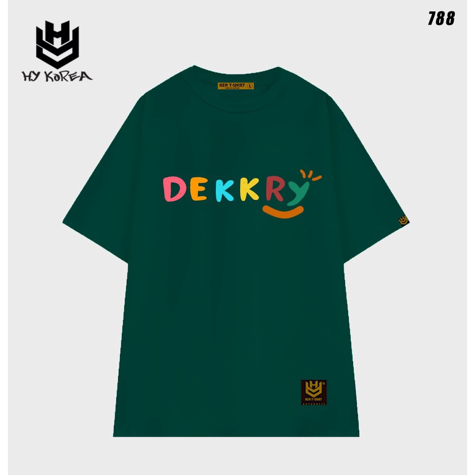 Áo phông tay lỡ HY KOREA form rộng chữ Dekkry 788