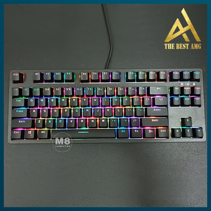 Bàn Phím Cơ Máy Tính Gaming Chính Hãng Có Dây EDRA EK387 Đèn LED RGB - Keyboard PC Laptop Gameming