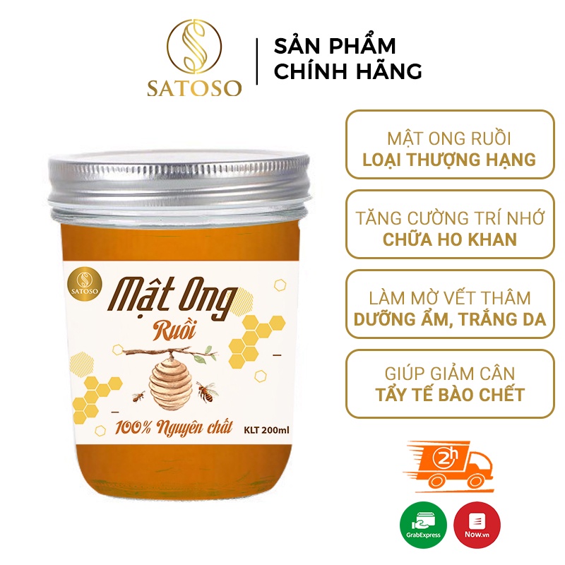 Mật ong ruồi nguyên chất SATOSO tốt cho sức khỏe SA132