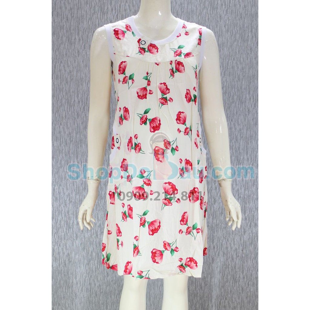 Đầm bầu mặc nhà cổ tròn - tôn thái (Mã số: DN482)