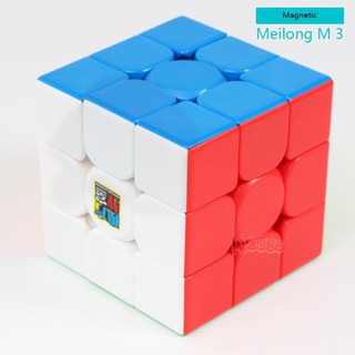 [Rubik Gan] Đồ chơi Rubik Mofangjiaoshi Meilong 3x3 M Stickerless (có nam châm) kèm tuavit và đế