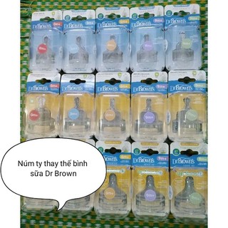 Núm ty thay thế bình sữa Dr Brown các loại cổ thường cổ rộng