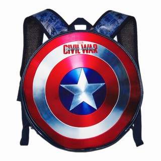 Ba Lô Đựng Máy Tính In Hình Khiên Của Captain America/Iron Man Cá Tính