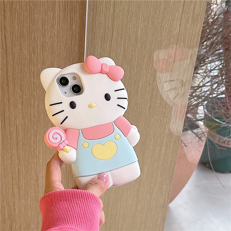 SANRIO Dễ Thương Ốp Điện Thoại silicone Mềm In Hình hello kitty Cho iphone 15 14 13 12 11 pro max xs xr x xsmax