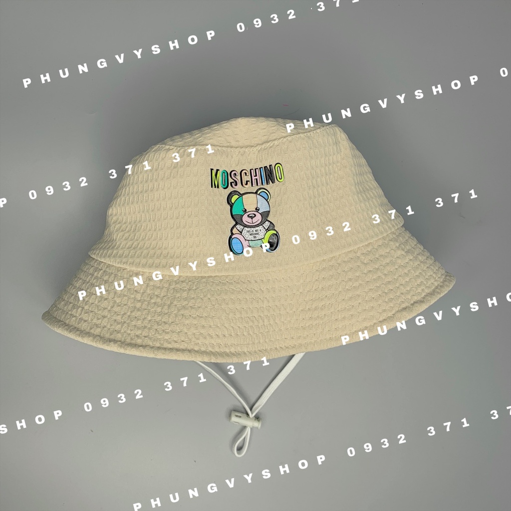 Bé 2-5 Tuổi/ VĐ 52cm_Mũ bucket tai bèo trai gái BO TRUNG vải xốp LOGO NHUAMOS - Nón vành