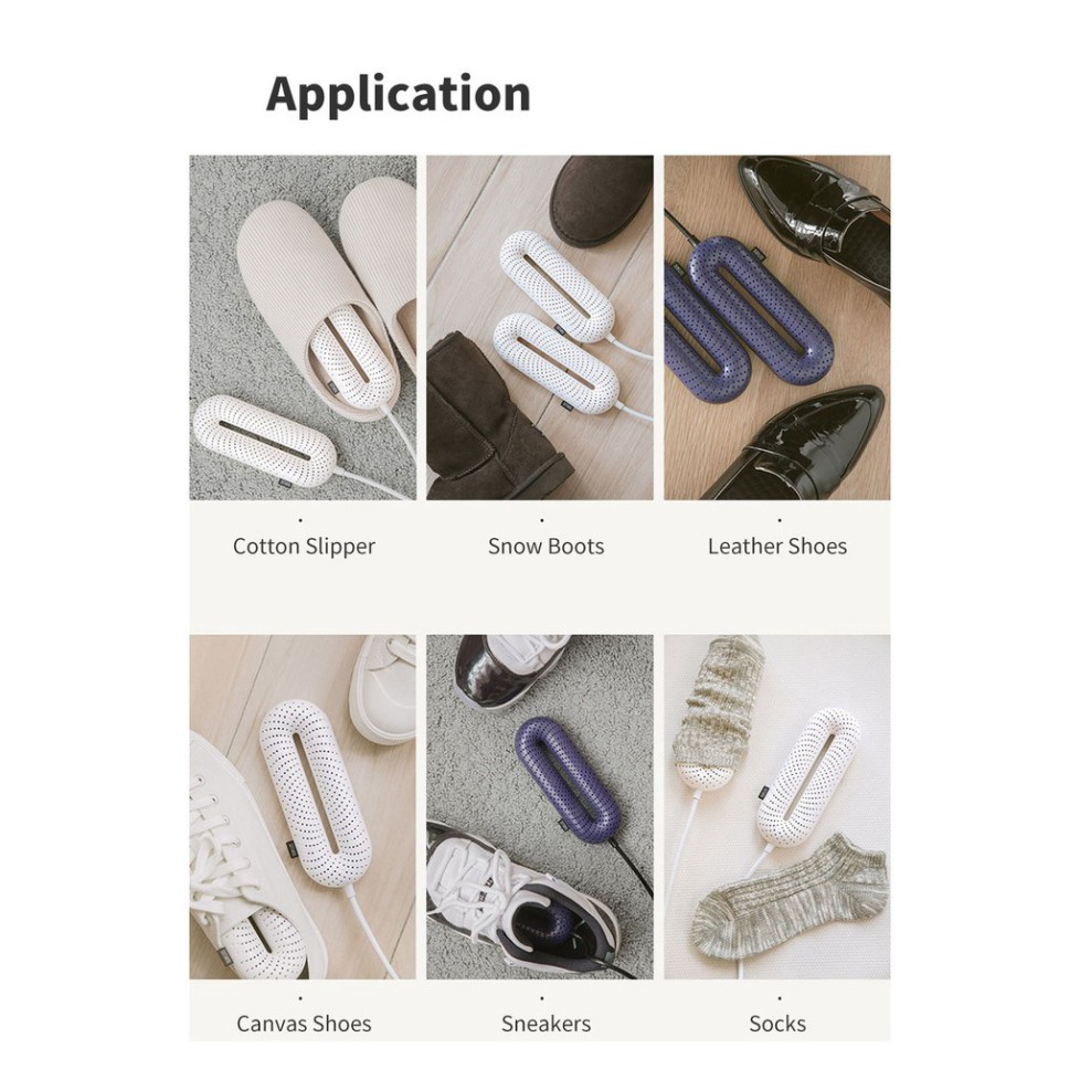 Máy sấy giày Xiaomi Sothing Zero Shoes Driers  UV Khử mùi -  Có lỗ tản nhiệt - Giảm mùi hôi giày dép - MiHouse