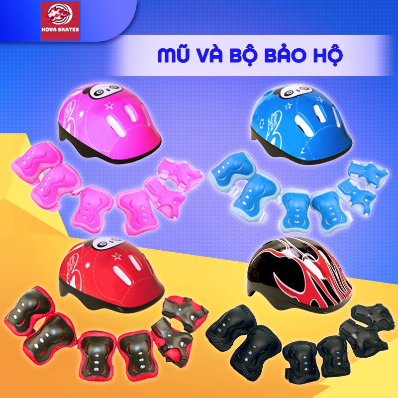 Bộ bảo hộ trượt patin trượt ván hoạt động ngoài trời, mũ bảo hiểm dành cho trẻ em
