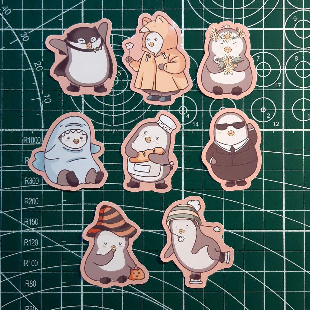 Bộ sticker chim cánh cụt siêu đáng yêu dùng trang trí