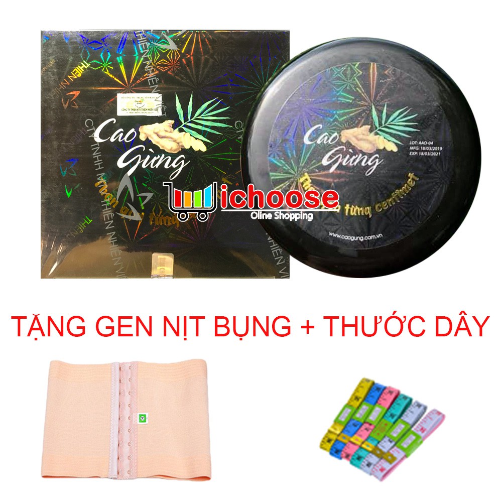Cao gừng Thiên Nhiên Việt 200gr - Tặng gen nịt bụng và thước dây