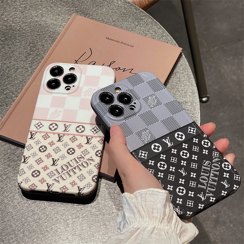 Ốp Điện Thoại TPU Silicon Mềm Chống Sốc In Logo Lv Cho iPhone 11 12 13 Pro Max X XR XS Max
