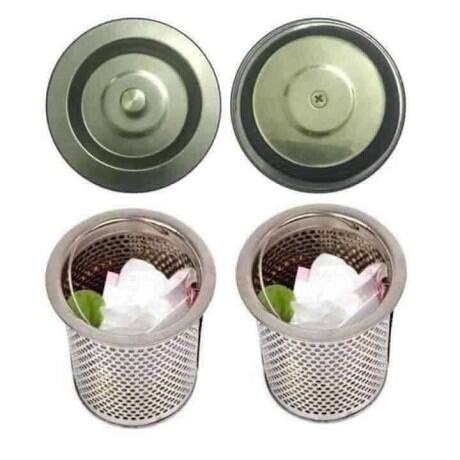 Bộ Giỏ Lọc Rác + Nắp Đậy Bồn Rửa Chén Bằng Inox cao cấp