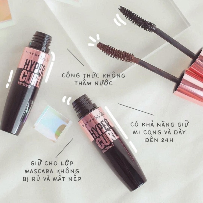 Có sẵn - Chuốt mi Mascara Maybelline Volum Express Hyper Curl
